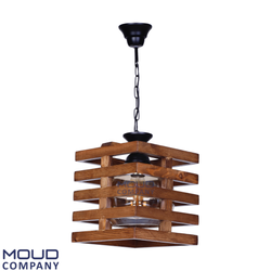 لوستر چوبی تک شعله مدل پرتو (موعود)