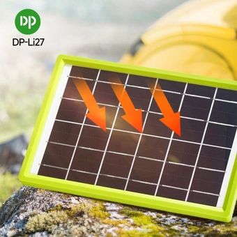 پنل خورشیدی شارژ موبایل پلی کریستال 7.2V-6W مارک Dp مدل DP-Li27