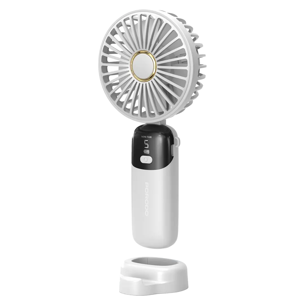 پنکه دستی و گردنی هوشمند 5 سرعته پرودو (مدل Chillo Flex - با نمایشگر LED)