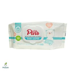 دستمال مرطوب کودک پینو بیبی  بسته 120 عددی