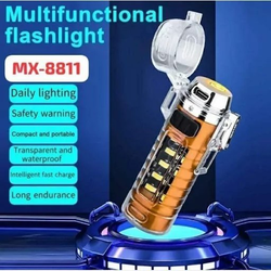 چراغ قوه با فندک المنتی شارژی MX8811