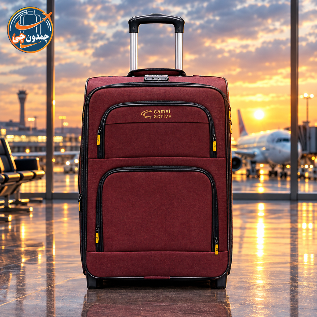 چمدان برزنتی بزرگ رنگ قرمز برند کمل اکتیو (CAMEL ACTIVE)