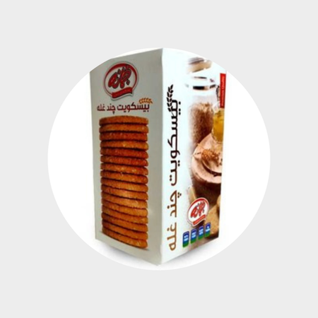 بیسکوییت چندغله جعبه ای ساده جمانه