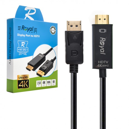 کابل DISPLAY PORT به HDMI طول 3 متر ROYAL
