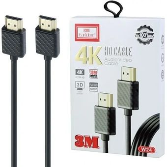کابل HDMI ارلدام مدل W24 با طول 3 متر و پشتیبانی 4K