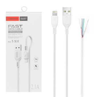 کابل شارژ آیفون TRANYOO مدل T-X1I - سفید