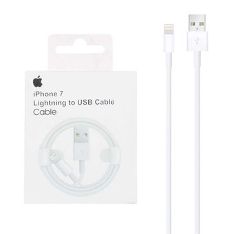 کابل شارژ اصلی اپل USB به لایتنینگ | مناسب شارژر 1 آمپر اپل (گارانتی شش ماهه)