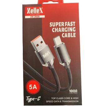کابل سوپر فست شارژ تایپ سی ZELLEX مدل ZX-2020