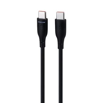 کابل شارژ تایپ C گرین لاین (Green Lion) مدل GNPVCUSCTCBK توان 60 وات طول 1 متر