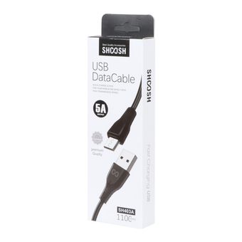 کابل شارژ 1.1 متری فست شارژ اندروید Shoosh مدل SH403A - سفید