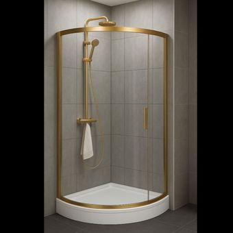 کابین دوش شیشه ای ریلی فریم دار