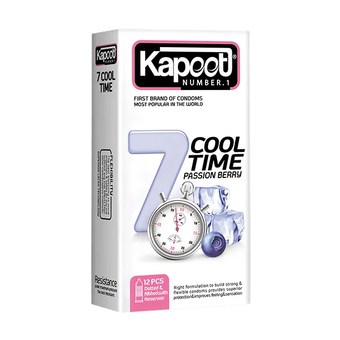 کاندوم تاخیری بسیار قوی یک ساعته کاپوت مدل Cool Time بسته 12 عددی
