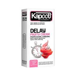 کاندوم میوه ای تاخیری کاپوت مدل Delay Fruty Cream بسته 12 عددی