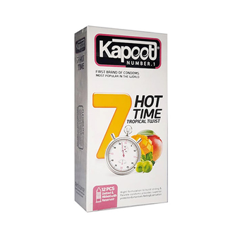 کاندوم میوه های استوایی 7 کاره کاپوت مدل 7Hot Time بسته 12 عددی