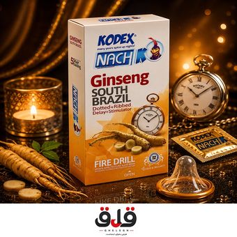 کاندوم ناچ کدکس مدل تاخیری جینسینگ Ginseng بسته 12 عددی