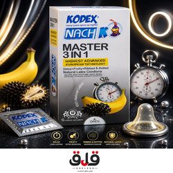 کاندوم ناچ کدکس مدل تاخیری Master 3 In 1 بسته 12 عددی