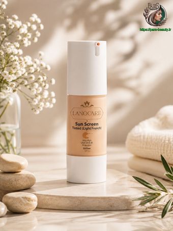 کرم ضد آفتاب رنگی لایت فرنچ لانوکر(LANOCARE) 30 میلی + اشانتیون