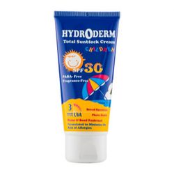 کرم ضد آفتاب بی رنگ هیدرودرم با SPF30 مناسب کودک حجم 50 میلی لیتر