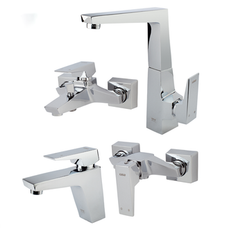 ست شیرآلات کسری مدل کنکورد مجموعه 4  عددی کروم