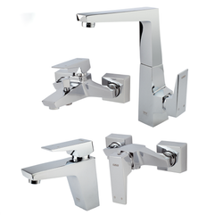 ست شیرآلات کسری مدل کنکورد مجموعه 4 عددی کروم