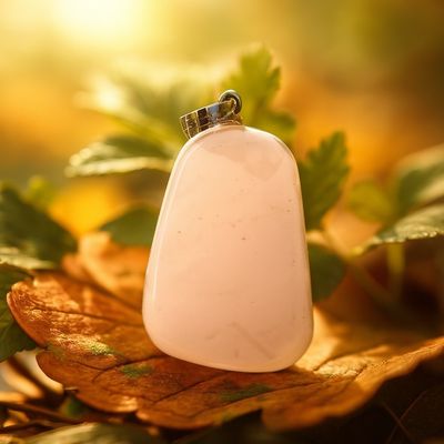 سنگ آویز  تامبل رز کوارتز