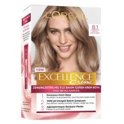 رنگ ‌موی شماره 8.1 لور-al رنگ بلوند دودی تیره سری Excellence(ترکیه) ارسال فوری