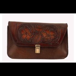 کیف چرم حکاکی شده زنانه