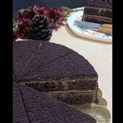 کیک شکلات پودری (دبل چاکلت)