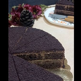 کیک شکلات پودری (دبل چاکلت)
