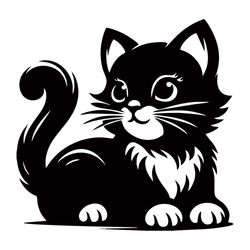 استیکر لباس و پارچه طرح گربه مجموعه 2 عددی