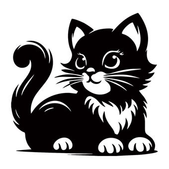 استیکر لباس و پارچه طرح گربه مجموعه 2 عددی