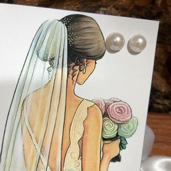 گوشواره میخی مرواریدی