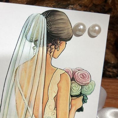 گوشواره میخی مرواریدی با پشت گوشواره