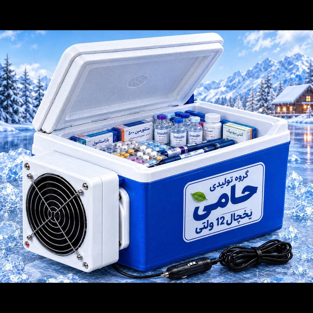 یخچال فندکی 12 ولتی حامی