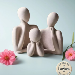 مجسمه خانواده متفکر ـ ست سه تایی مناسب دکور