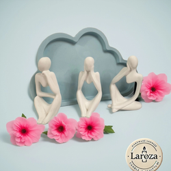 مجسمه بتنی مدل متفکر سه تایی