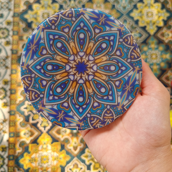 زیرلیوانی رزینی طرح سنتی ا