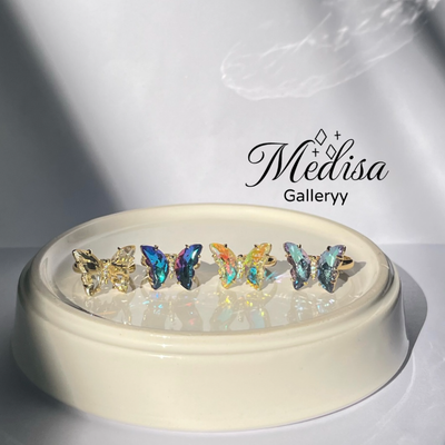 انگشتر کریستالی پروانه