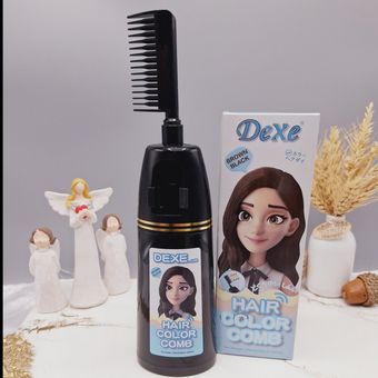 شانه رنگ مو قهوه‌ای تیره برند دکسی Dexe