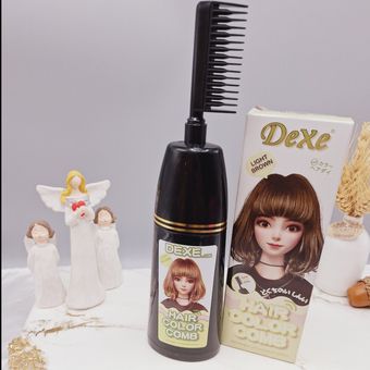 شانه رنگ مو رنگ قهوه ای روشن طبیعی برند دکسی Dexe