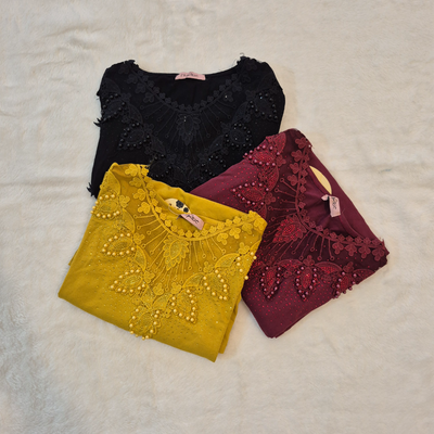 بولیز آستین بلند مرواریدی