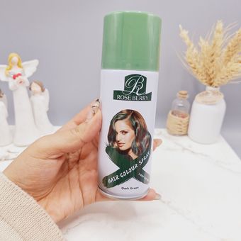 اسپری رنگ مو سبز تیره برند ROSE BERRY