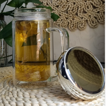 لیوان دمنوش ساز دوجداره وارداتی