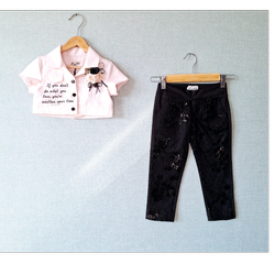 کت و شلوار پولکی دخترانه ترک برند Bonny Billy