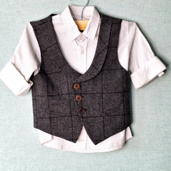 پیراهن با جلیقه پسرانه وارداتی LEMON