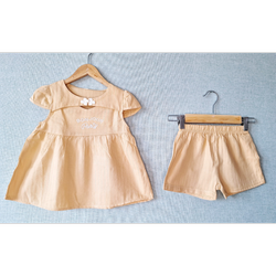 پیراهن و شورت دخترانه BONJOUR  وارداتی با کیفیت عالی