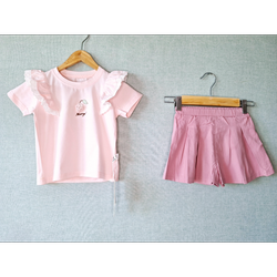 بلوز و شلوارک دخترانه توت فرنگی وارداتی نخ پنبه با کیفیت عالی