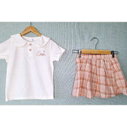 بلوز یقه دار و دامن واداتی کیفیت عالی