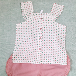 تاپ شورت دخترانه خال خالی وارداتی کیفیت عالی