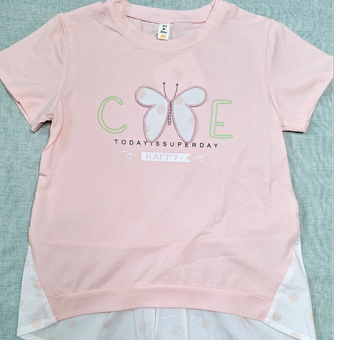 تیشرت دخترانه پروانه وارداتی کیفیت عالی